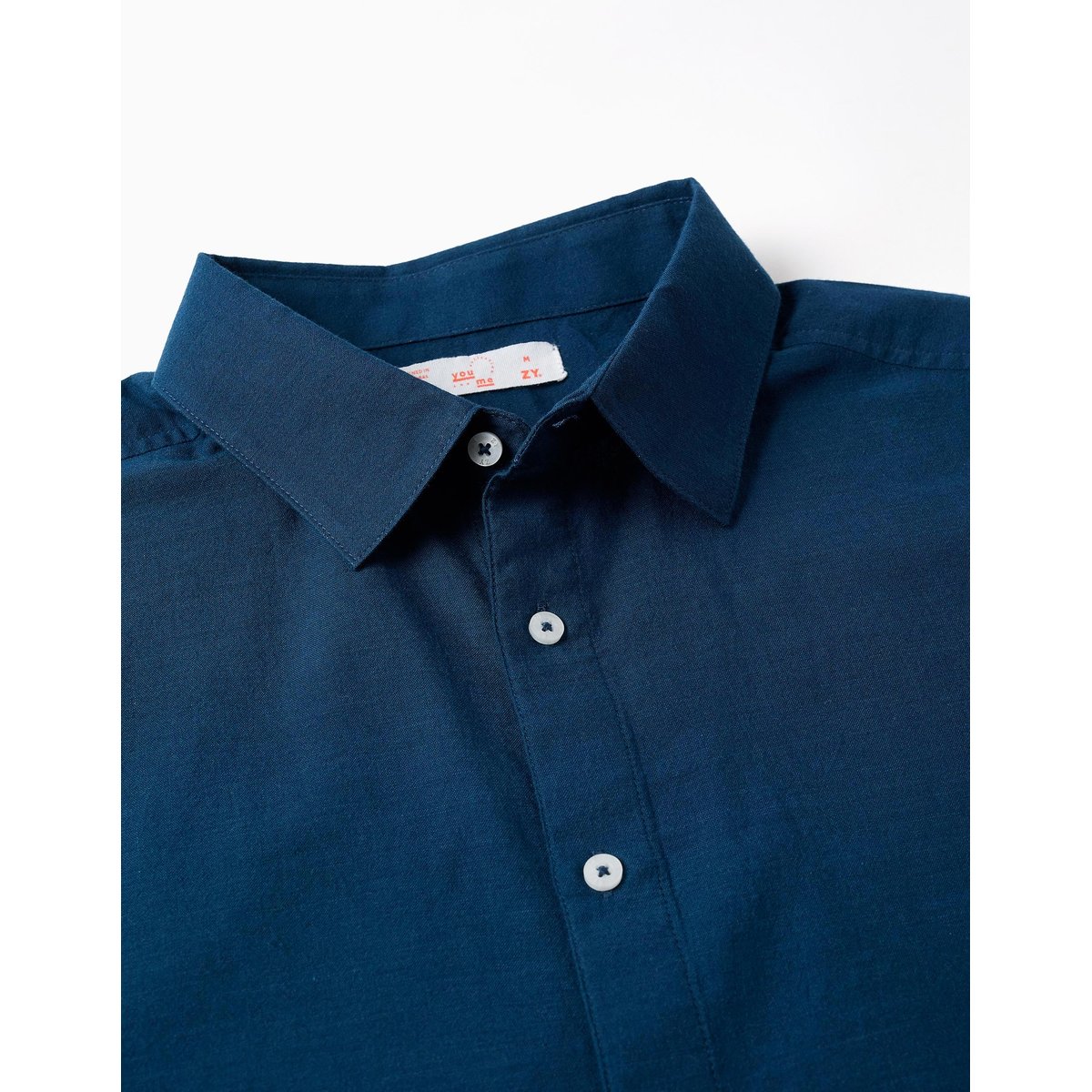 Chemise à manches courtes en coton You&Me bleu, ZIPPY