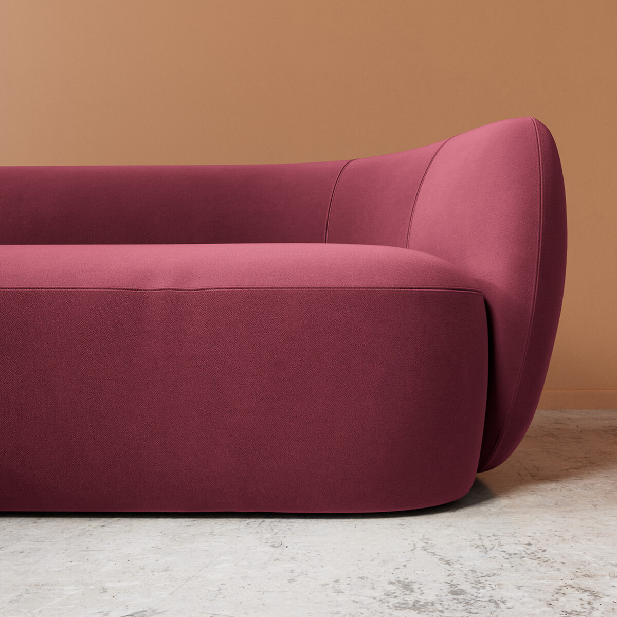 Alban Easy Velvet Corner Chaise Sofa burgundy, SWOON