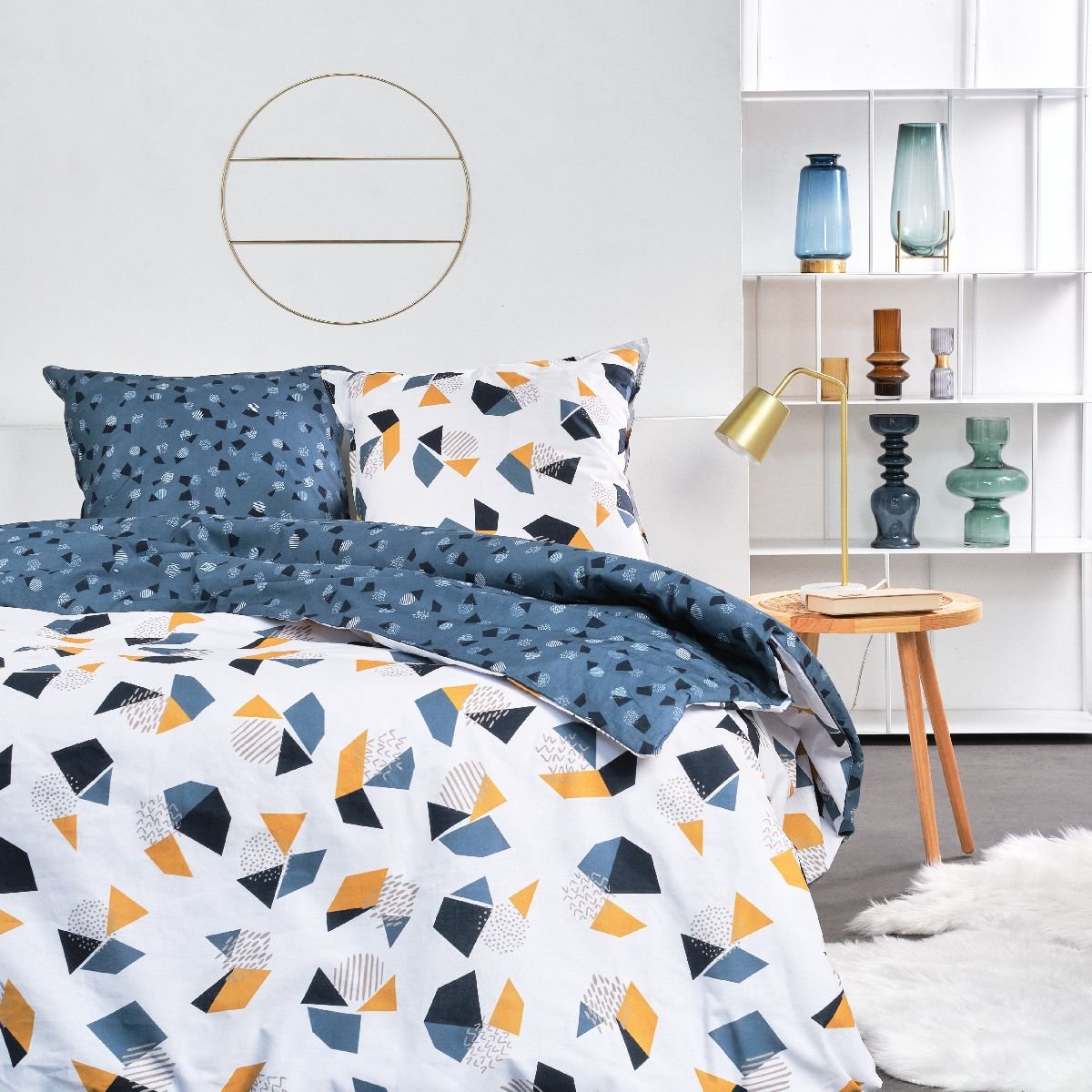 Parure de lit SUNSHINE FRED bleu, TODAY