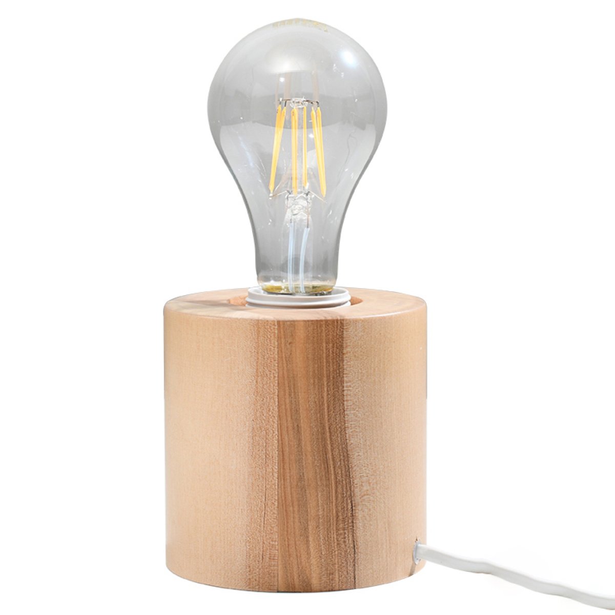 Lampe à poser Bois Bois Naturel E27 1 Salgado marron, EDEN