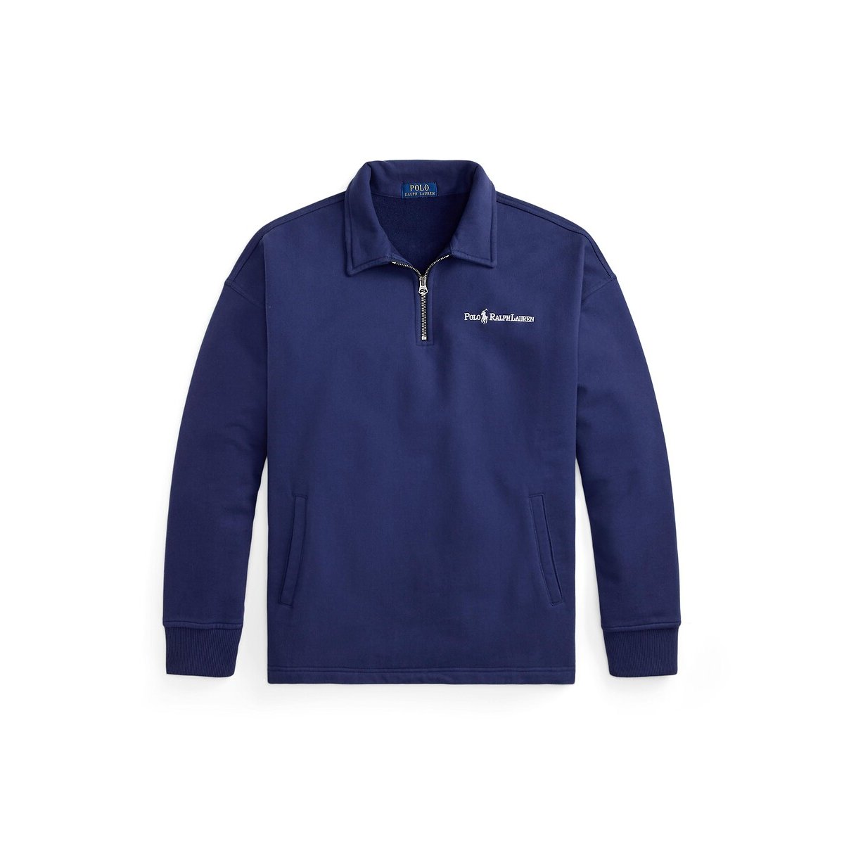 Sweat col zippé bleu foncé, POLO RALPH LAUREN