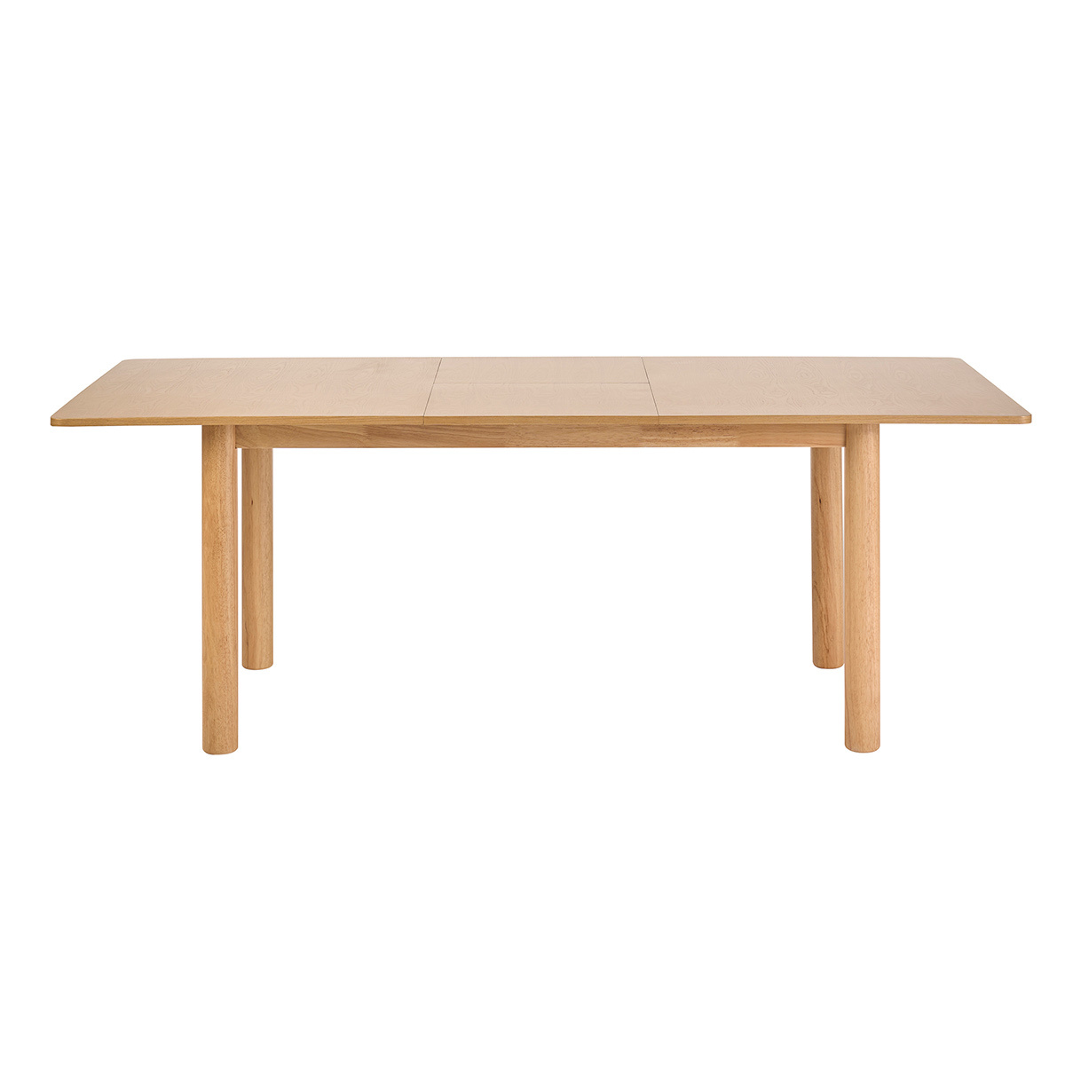 Table extensible rallonges intégrées rectangulaire bois clair frêne L160-210 cm CLAUDIE couleur unique, MILIBOO