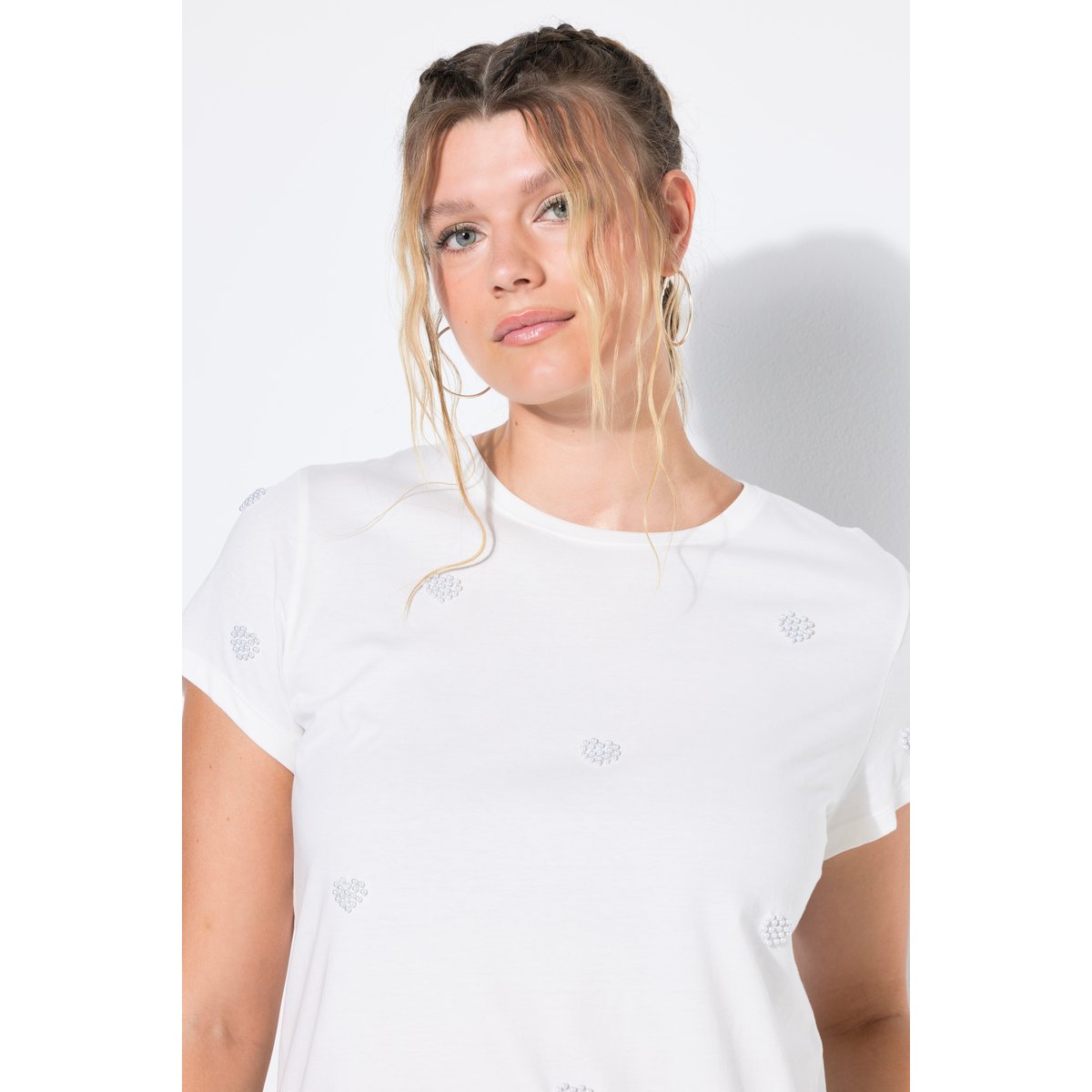 T-shirt coupe Slim Fit blanc cassé, STUDIO UNTOLD