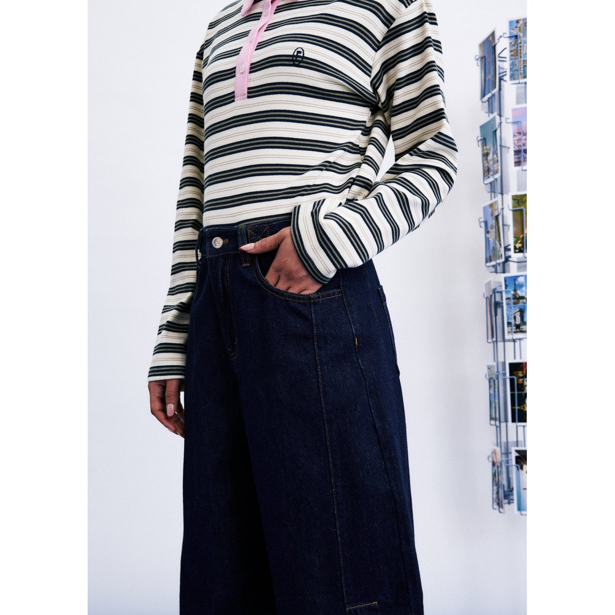 Jean Nami en coton NAMI bleu marine, FRNCH