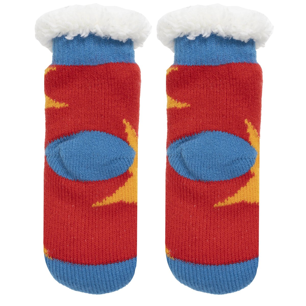 Chaussettes anti-dérapantes maille jacquard, picots antidérapants rouge, ISOTONER