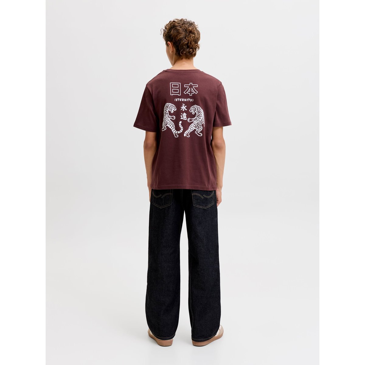 T-Shirt bitter chocolate, JACK & JONES JUNIOR