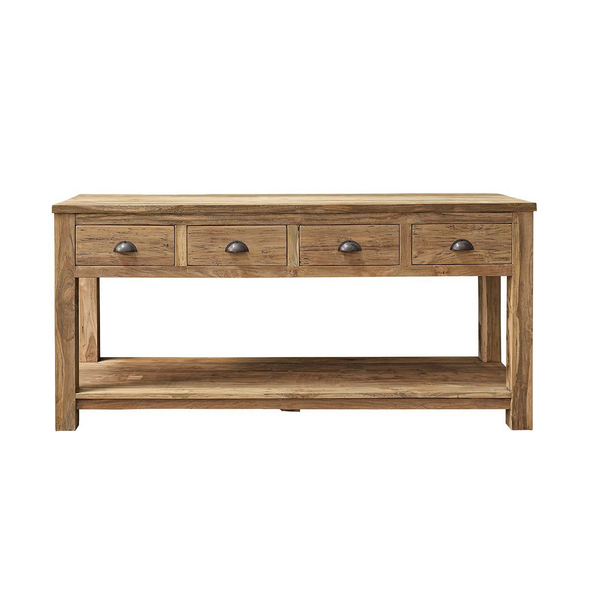 Meuble de salle de bain en teck recyclé massif 165 cm AUSTIN naturel, BERAH GETAH