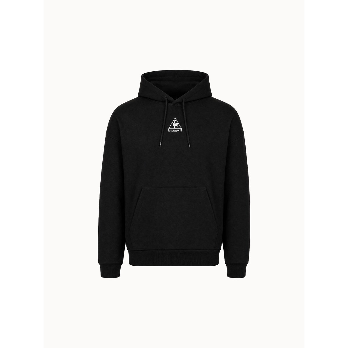 Sweat à capuche relax en double face VILLAGE DES NATIONS black, LE COQ SPORTIF