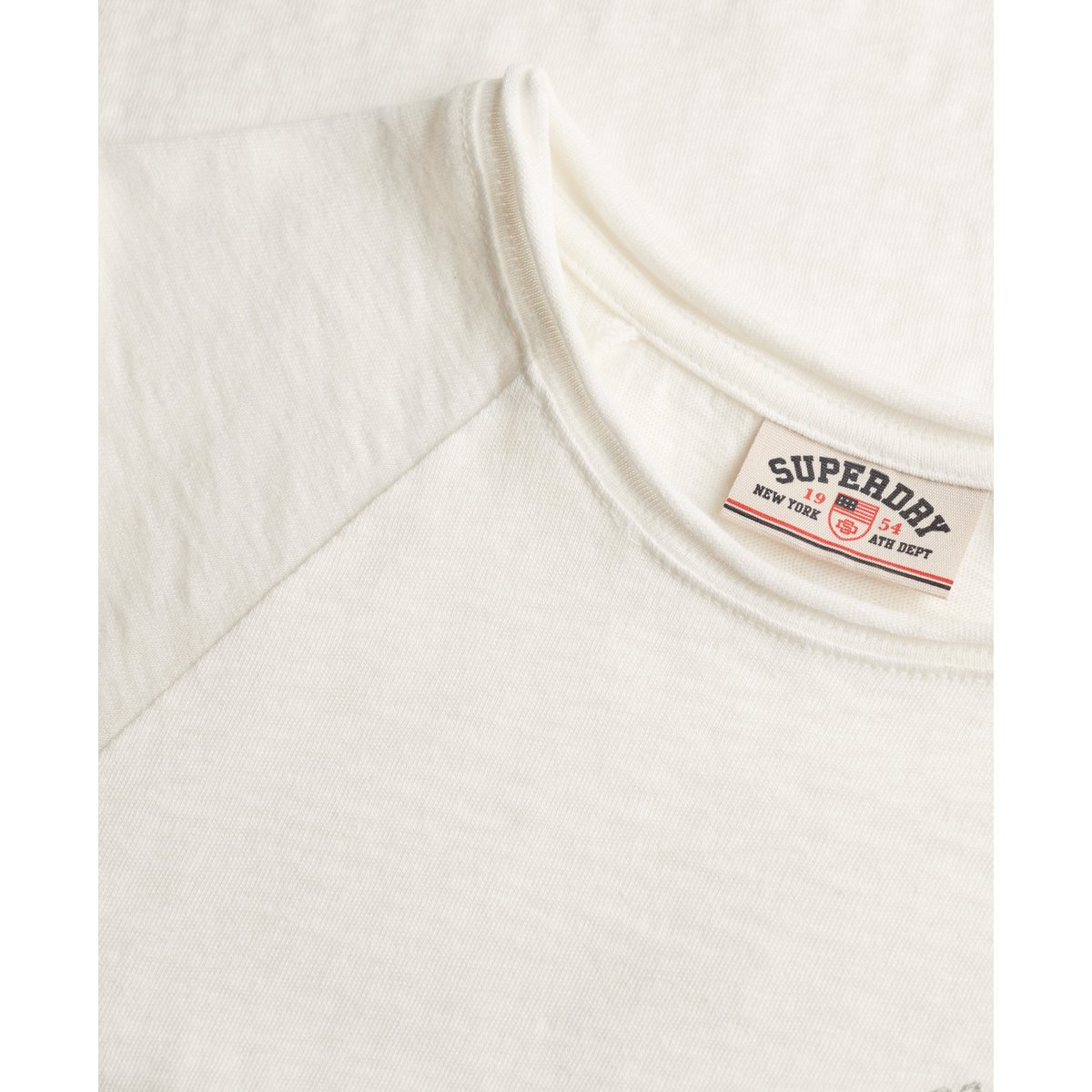 T-shirt Graphique Slub Athletic Essentials blanc cassé, SUPERDRY