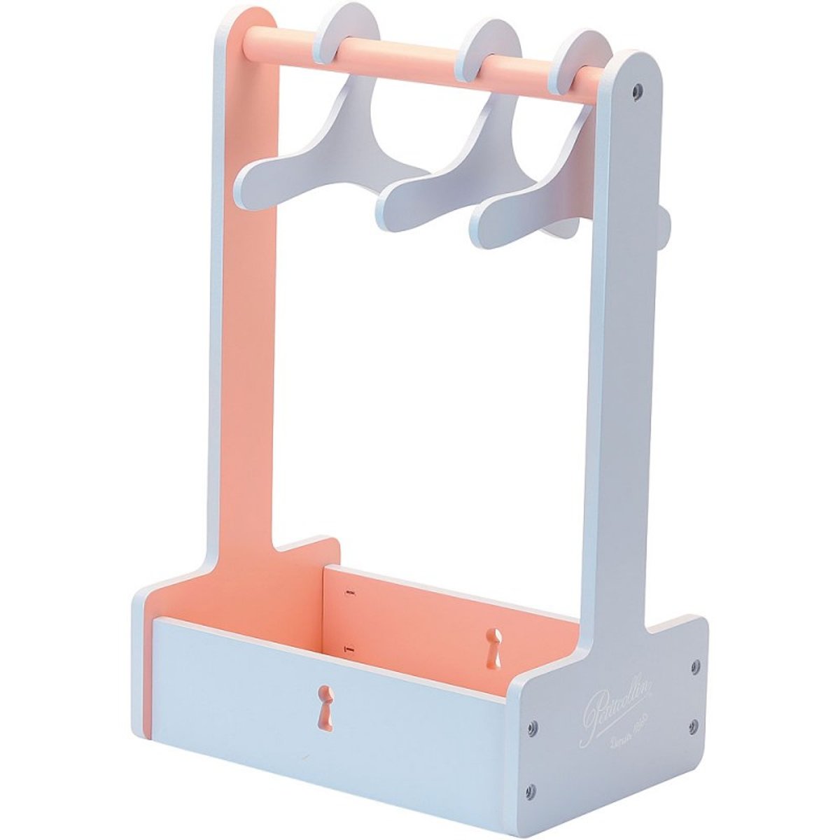 Dressing en bois pour poupée bleu, PETITCOLLIN