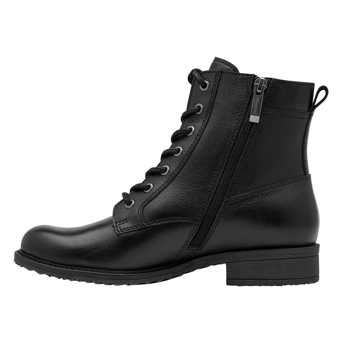 Bottines plates à lacets noir, TAMARIS
