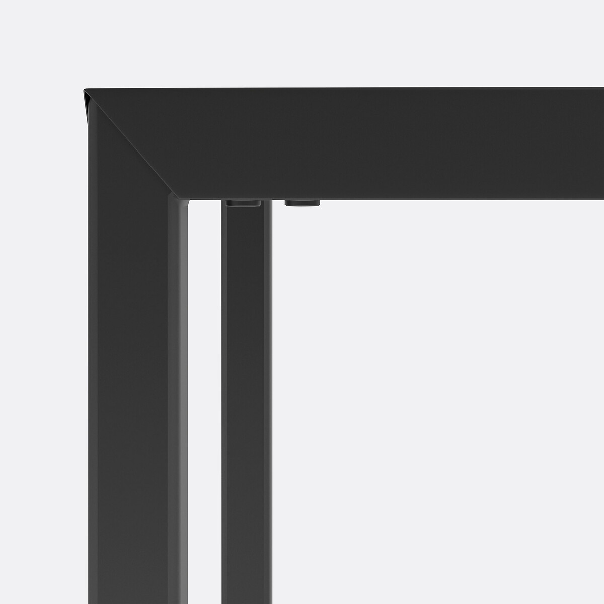Eettafel, zwart gelakt staal, 6 personen, HIBA zwart, LA REDOUTE INTERIEURS