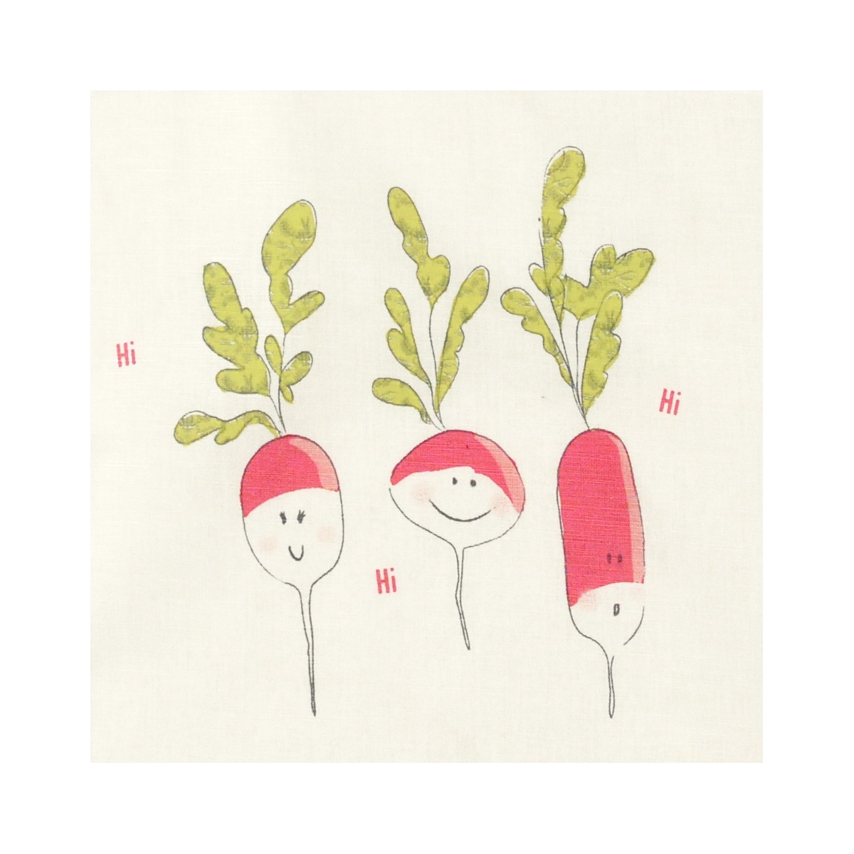 Bavoir élastiqué RADIS ecru, LITTLE CREVETTE