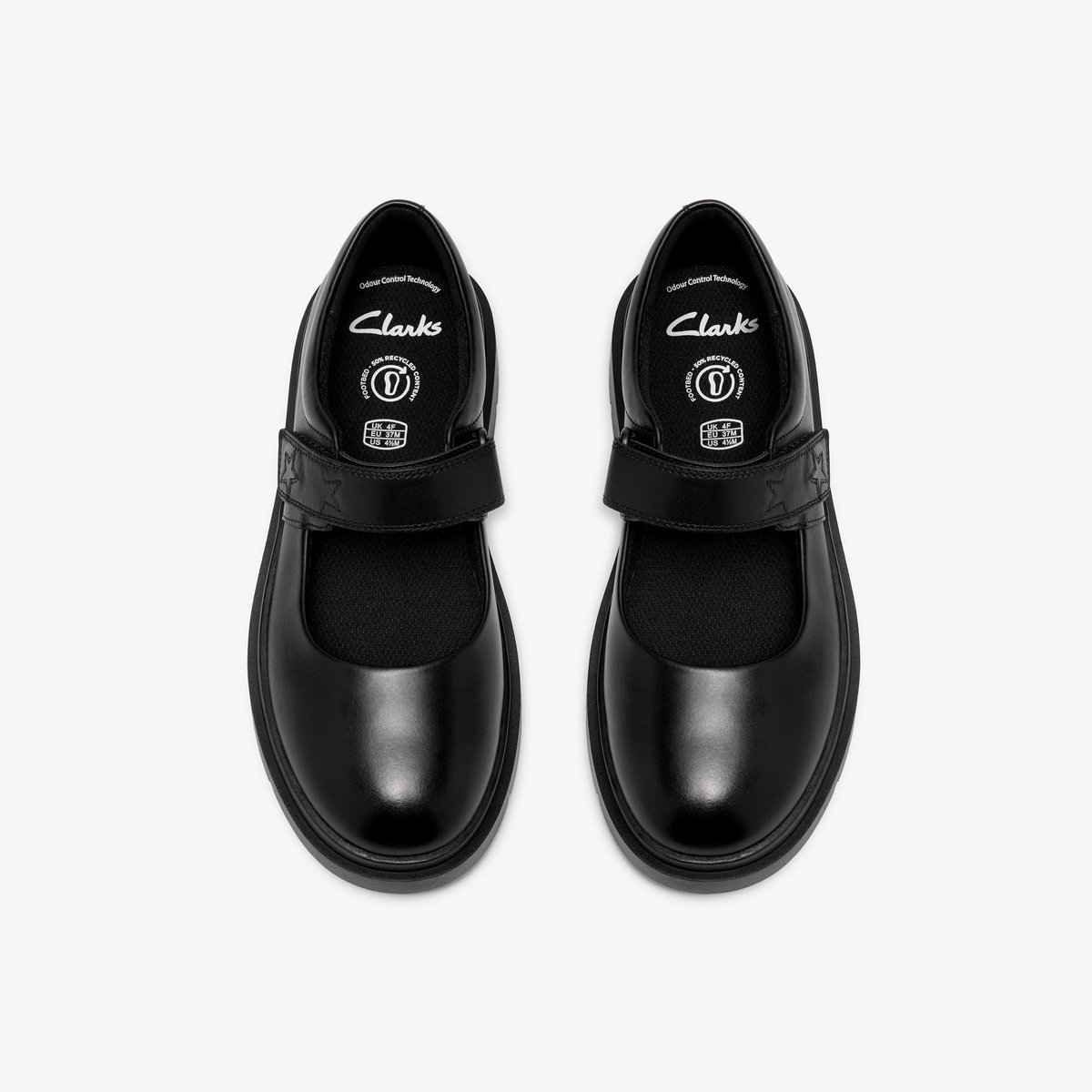 Ballerines Cuir DERRY BAR Y noir, CLARKS