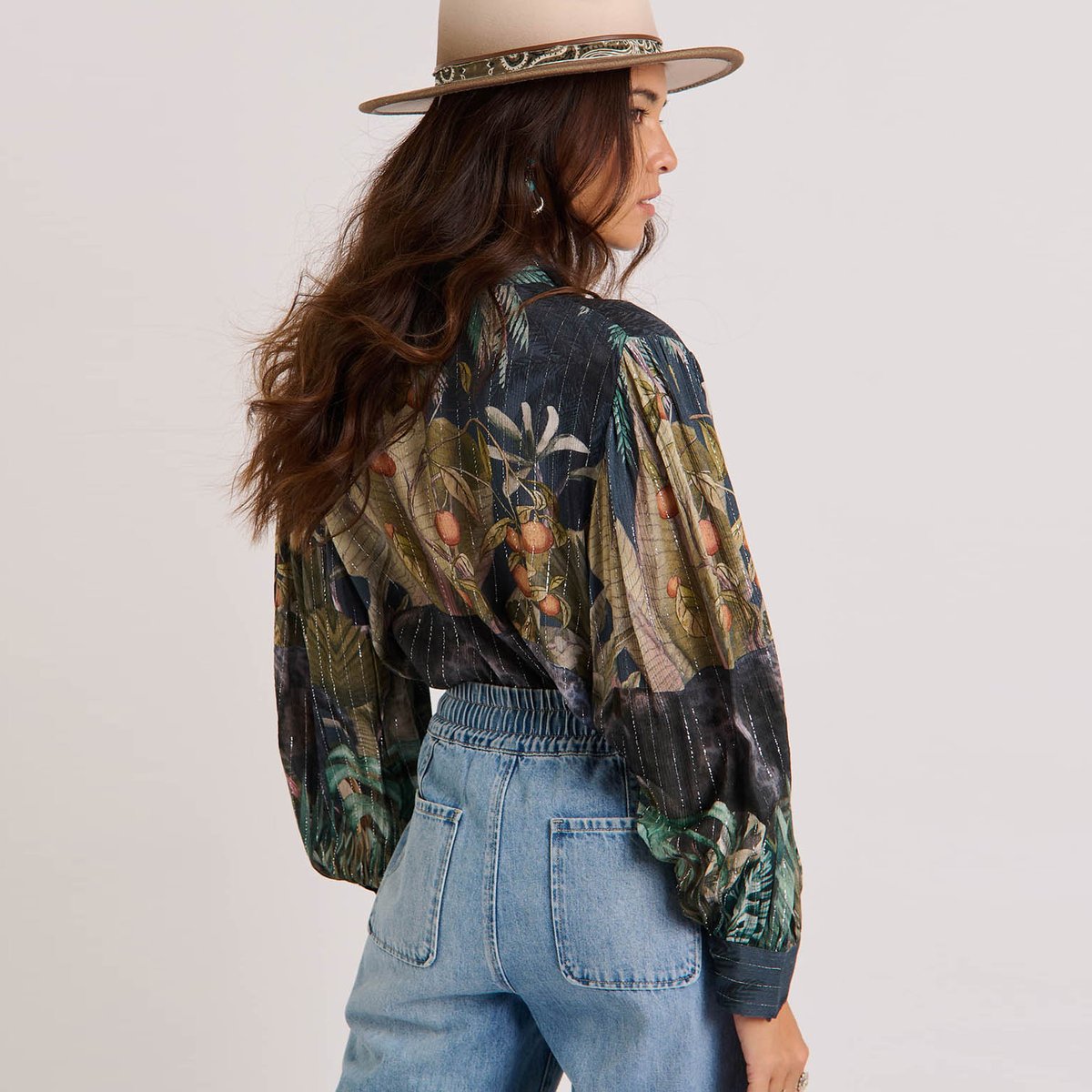 Blouse à motifs floral ADELIA vert, WILD