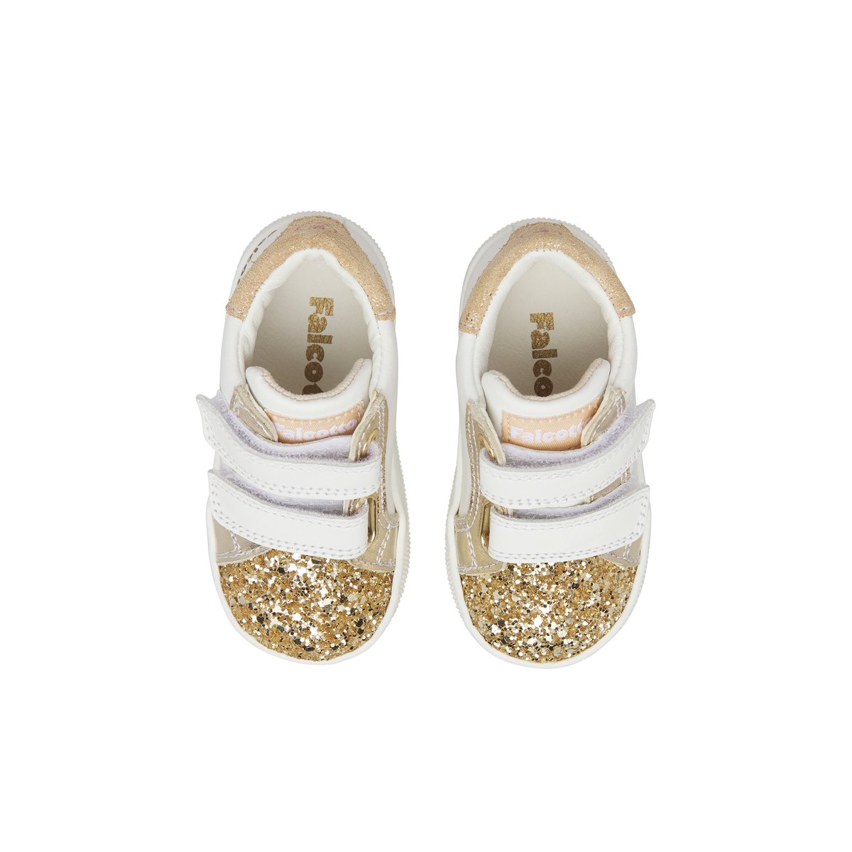 Sneakers en cuir et tissu KINER VL blanc-platine-, FALCOTTO