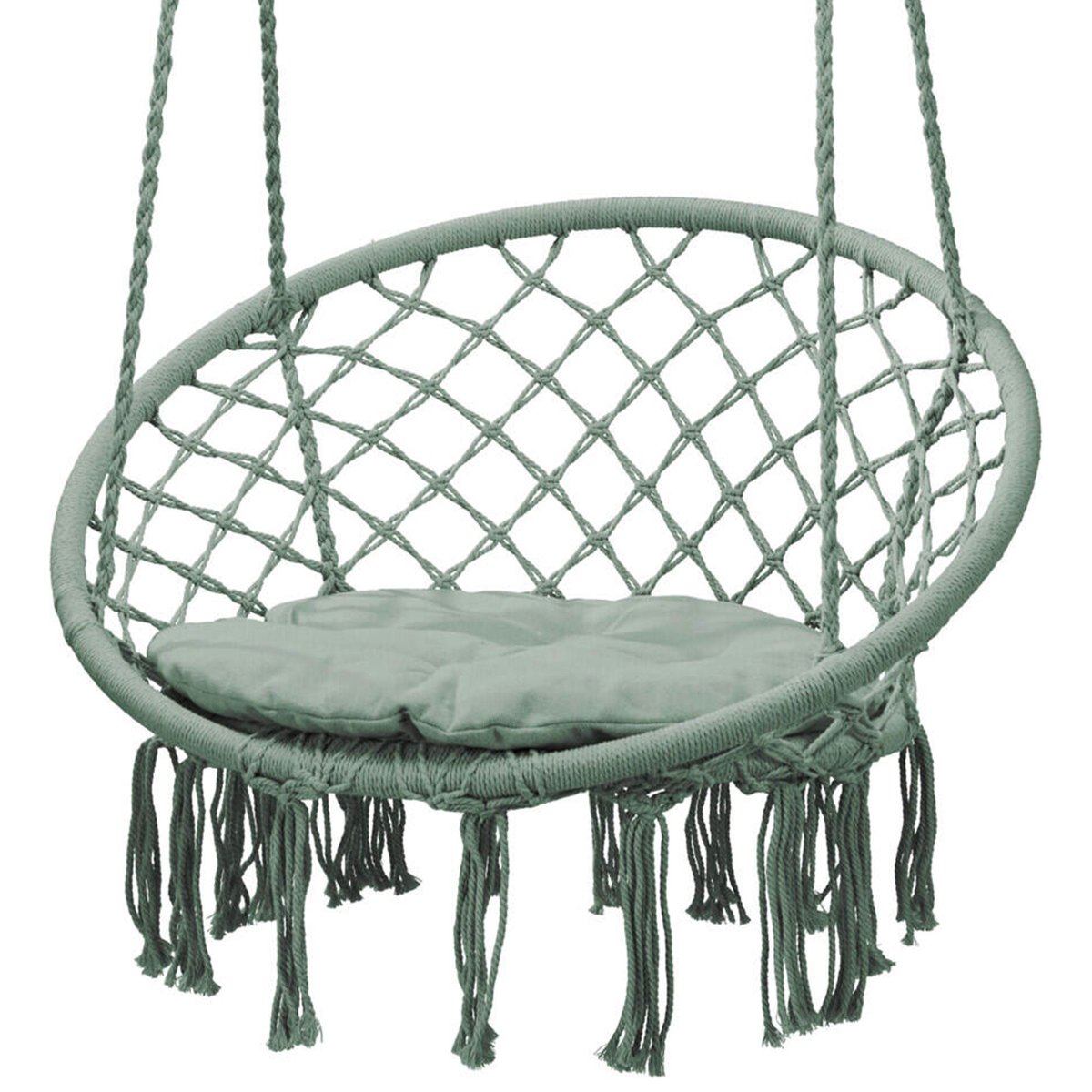 Chaise-hamac suspendue balancelle vert 80x40cm vert, WADIGA