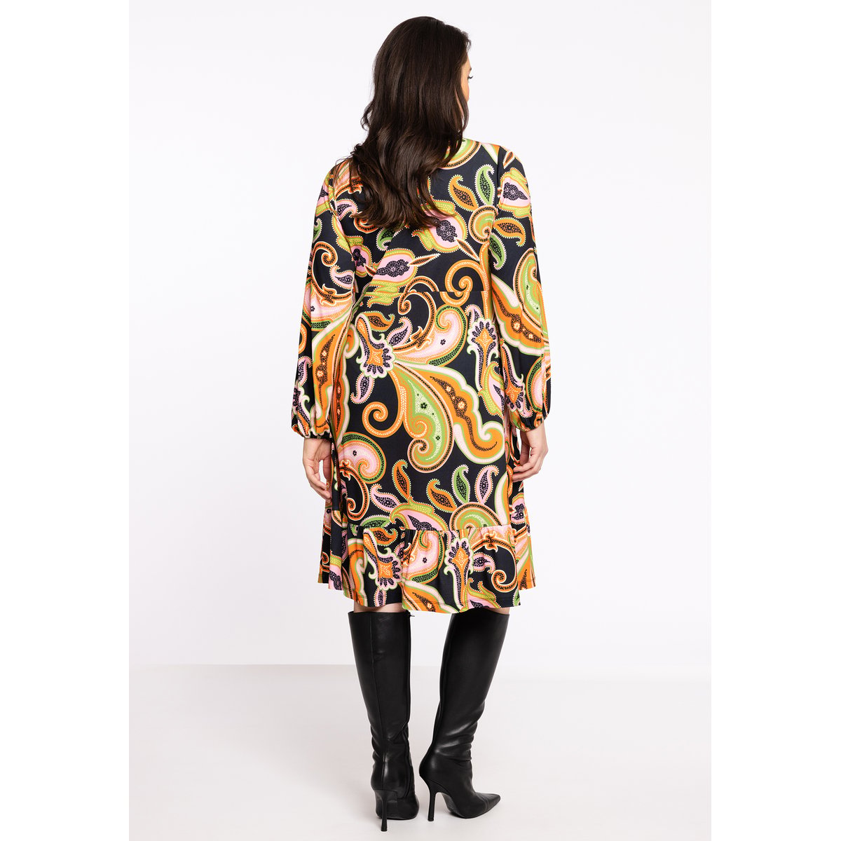 Robe imprimée paisley noir, YOEK
