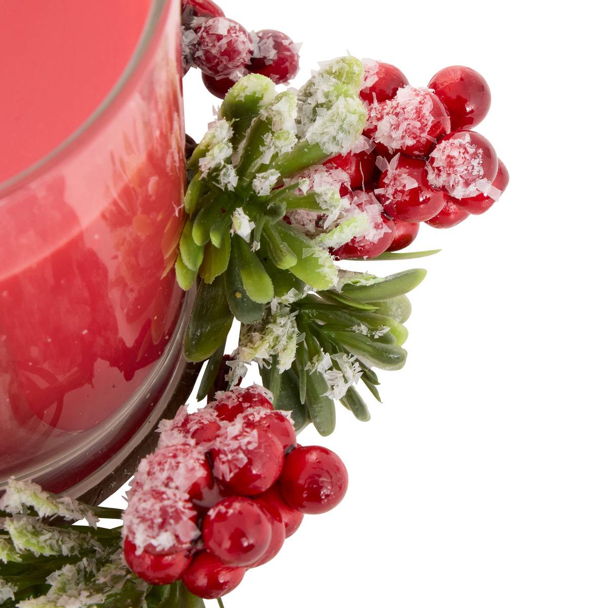 Bougie parfumée centre de table rouge 170 g rouge, ATMOSPHERA