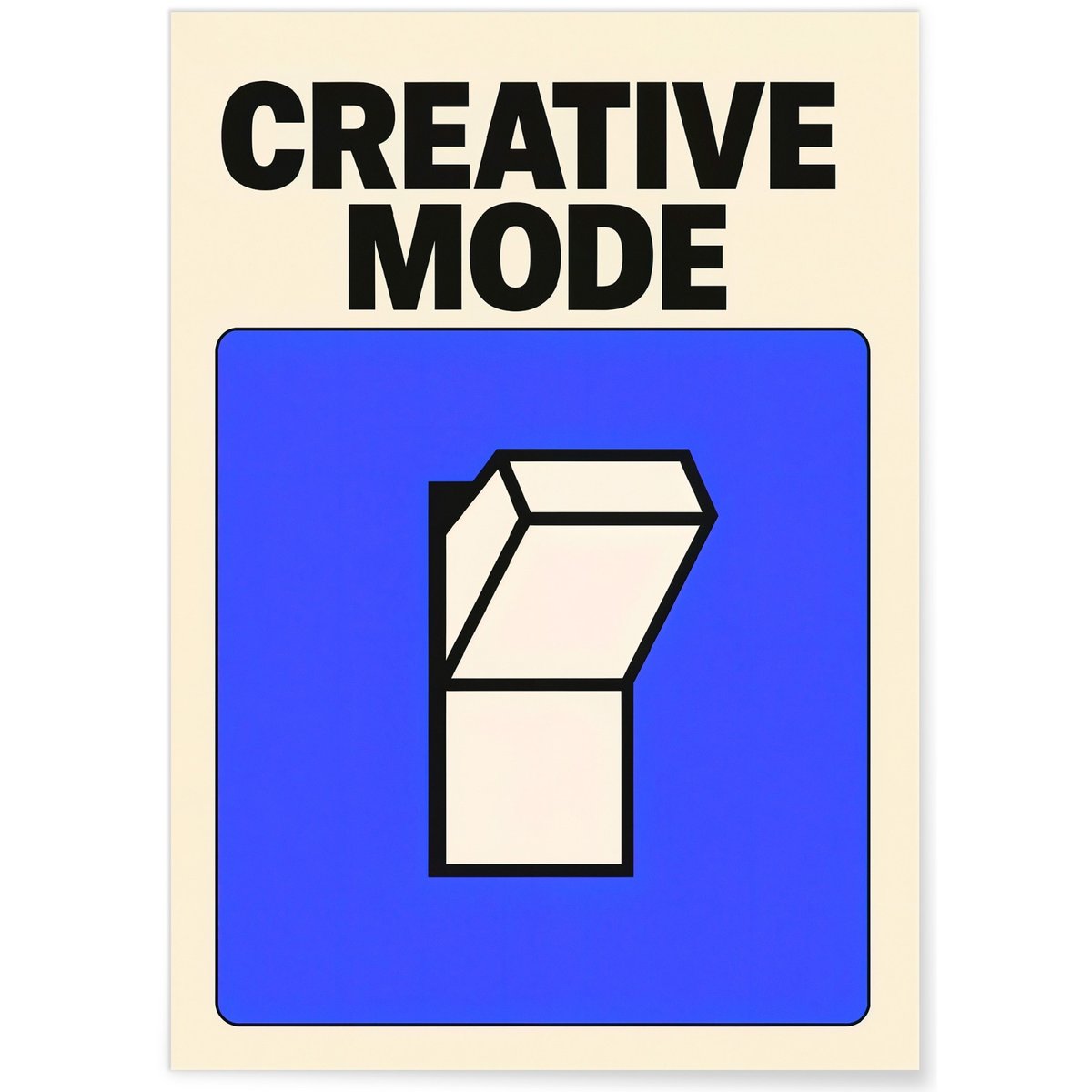 Affiche Creative mode blanc, L'AFFICHERIE