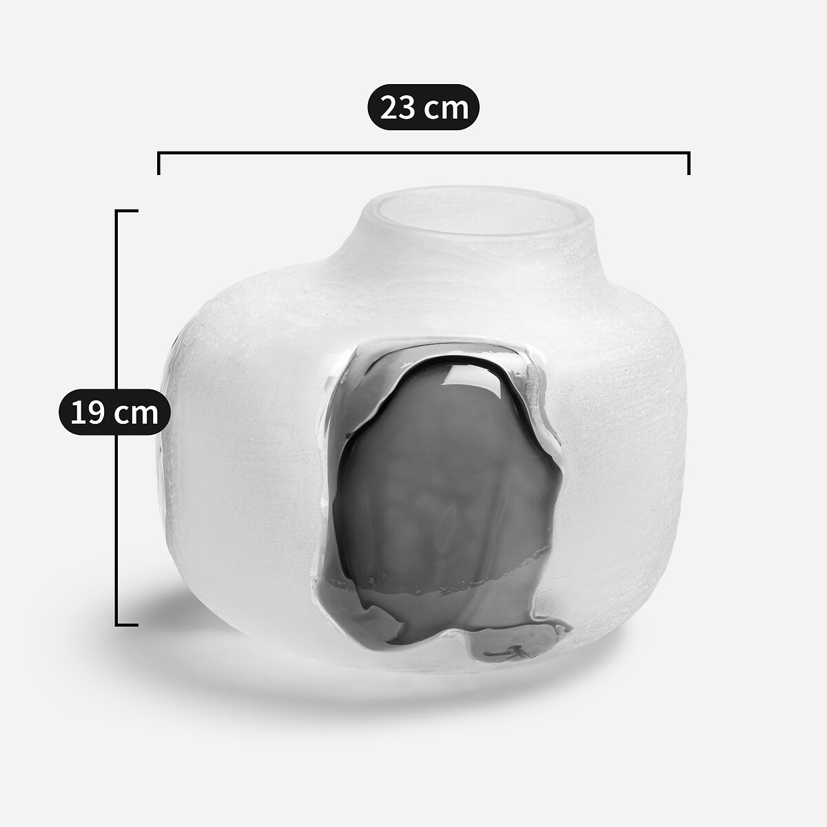 Handgeblazen glazen vaas H19 cm, Laga multicolor, AM.PM