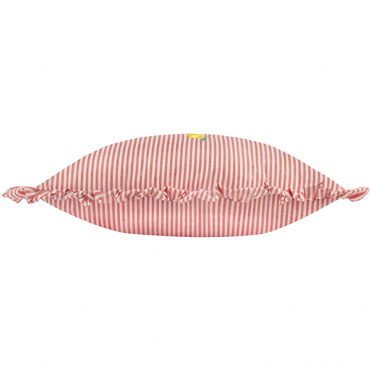 Les Fruites Striped Ruffle Feather Rich Cushion red, FURN.