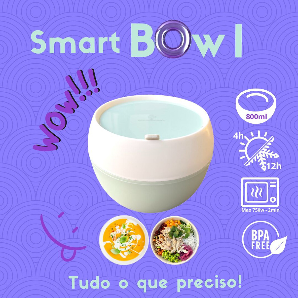Marmita Térmica 800ml, SMARTLUNCH verde, SMARTLUNCH