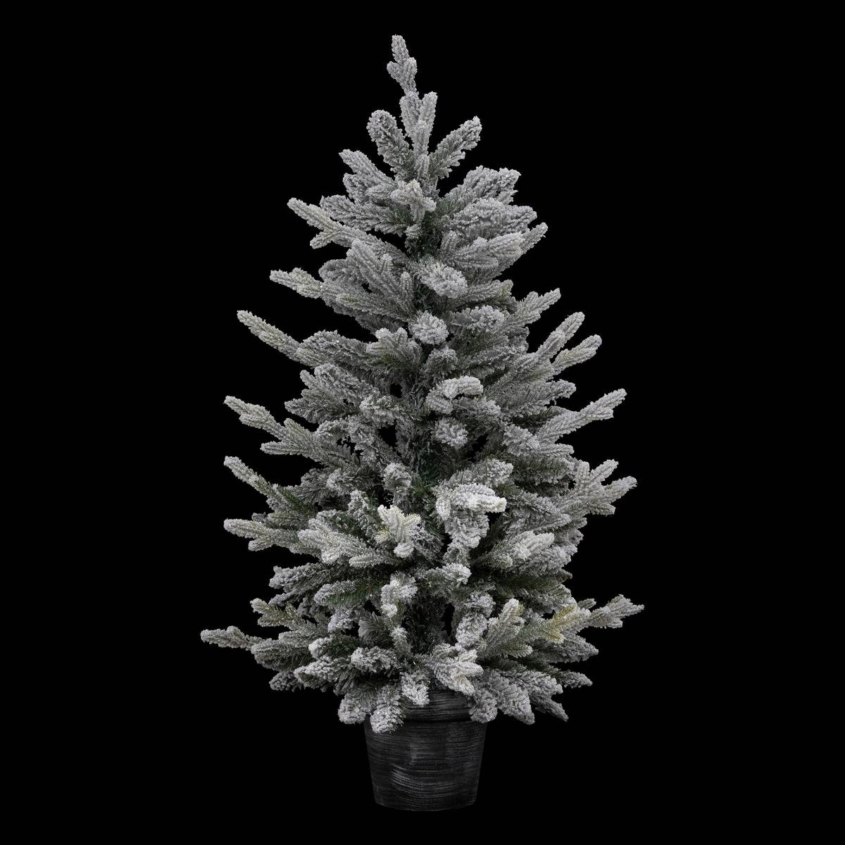 Sapin en pot Frosty 100 cm blanc, FEERIC LIGHTS & CHRISTMAS