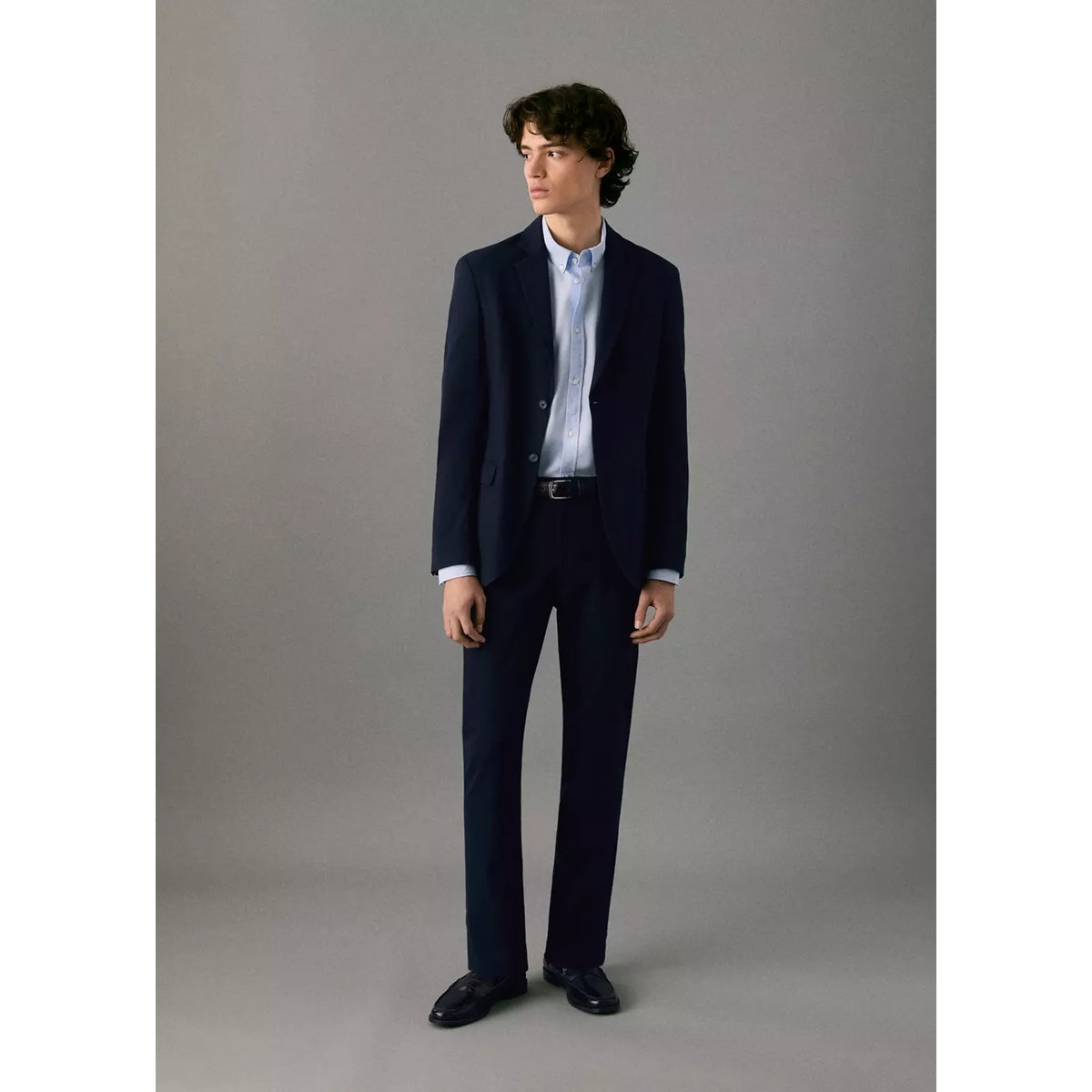 Veste costume droite bleu marine, MANGO TEEN