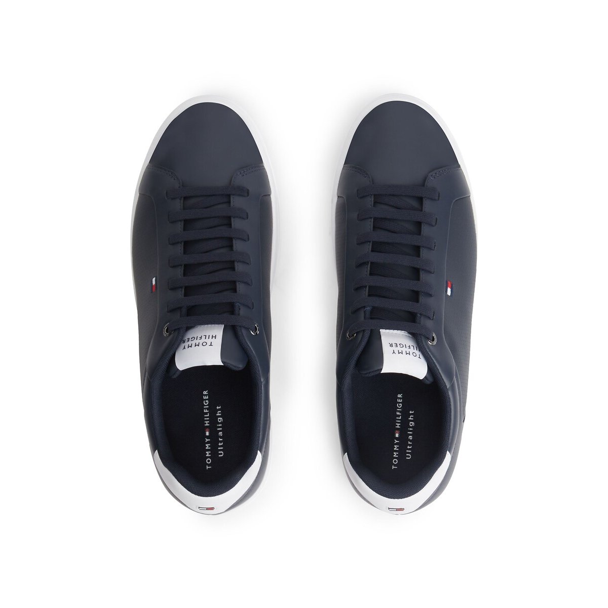 Baskets en cuir ICON COURT LIGHT bleu marine, TOMMY HILFIGER