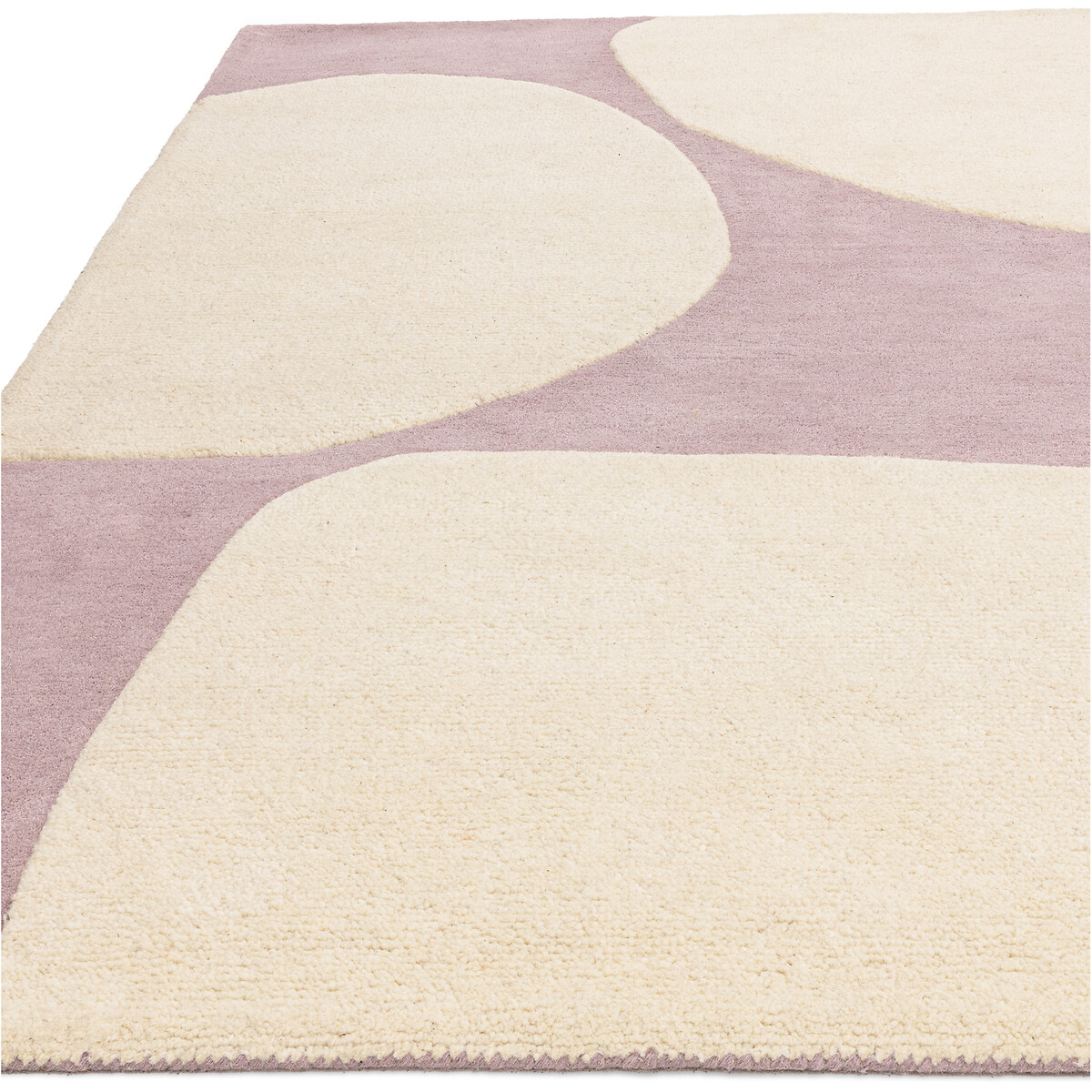 Abstract Pebble Pattern Rug in 100% Wool purple, ÉDITÉ