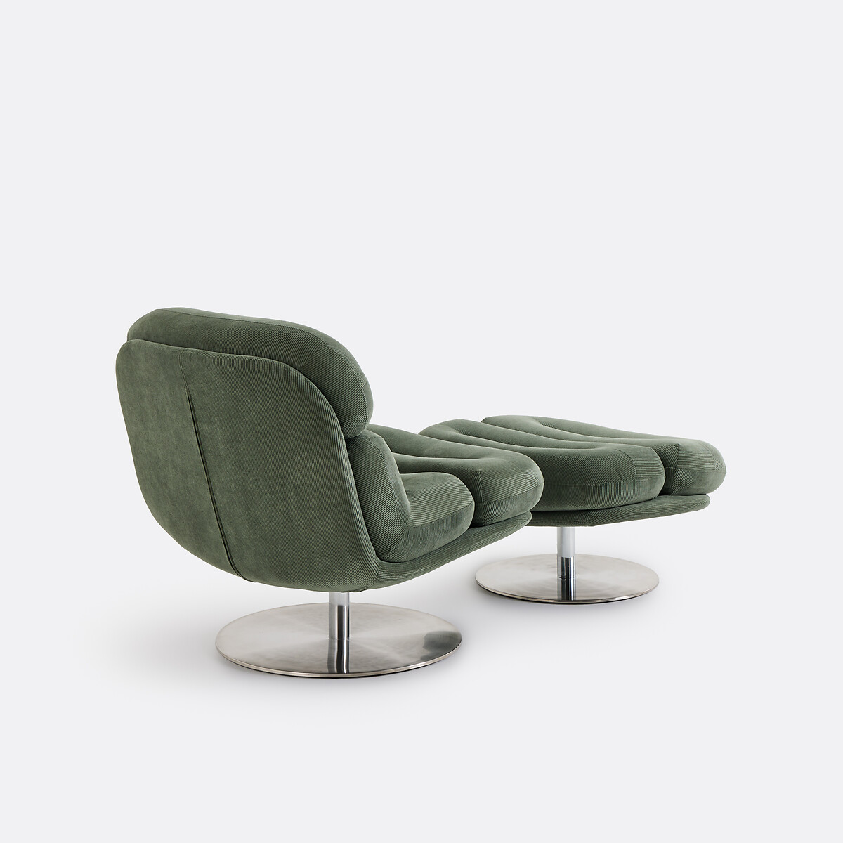 Fauteuil rotatif avec repose-pied, Marlon vert, LA REDOUTE INTERIEURS