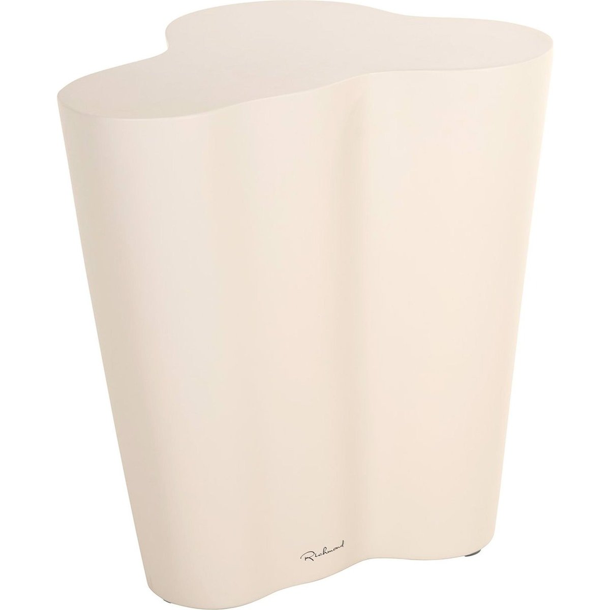 Table d'appoint en ciment forme organique sable clair effet minéral, RECOLLECTION