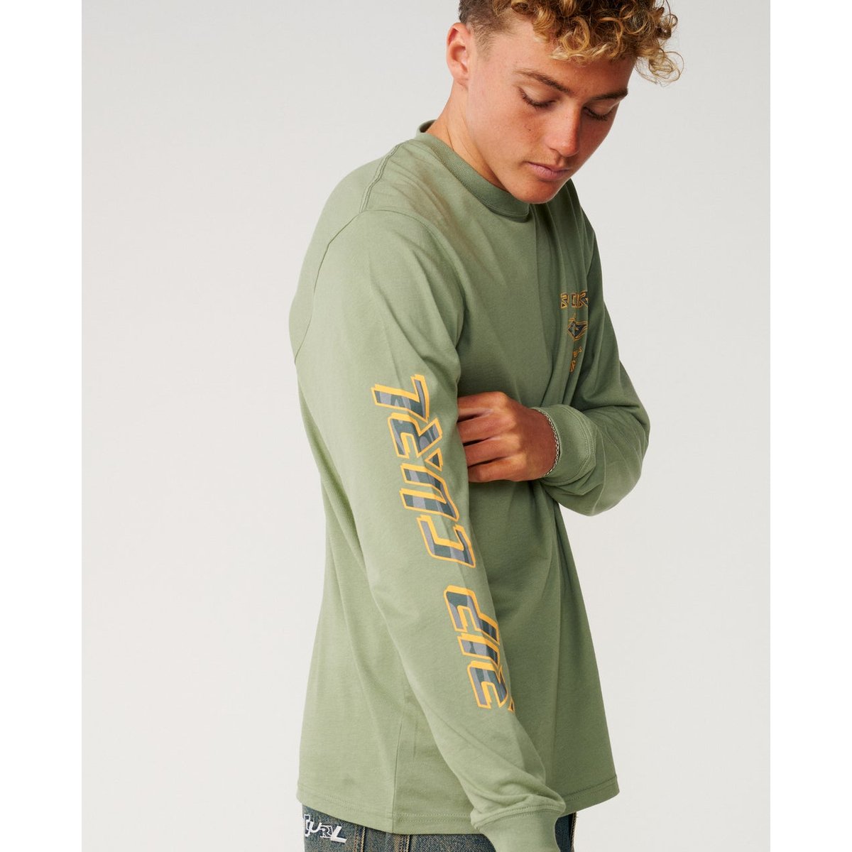 T-shirt à manches longues Fade Out Icons sauge, RIP CURL