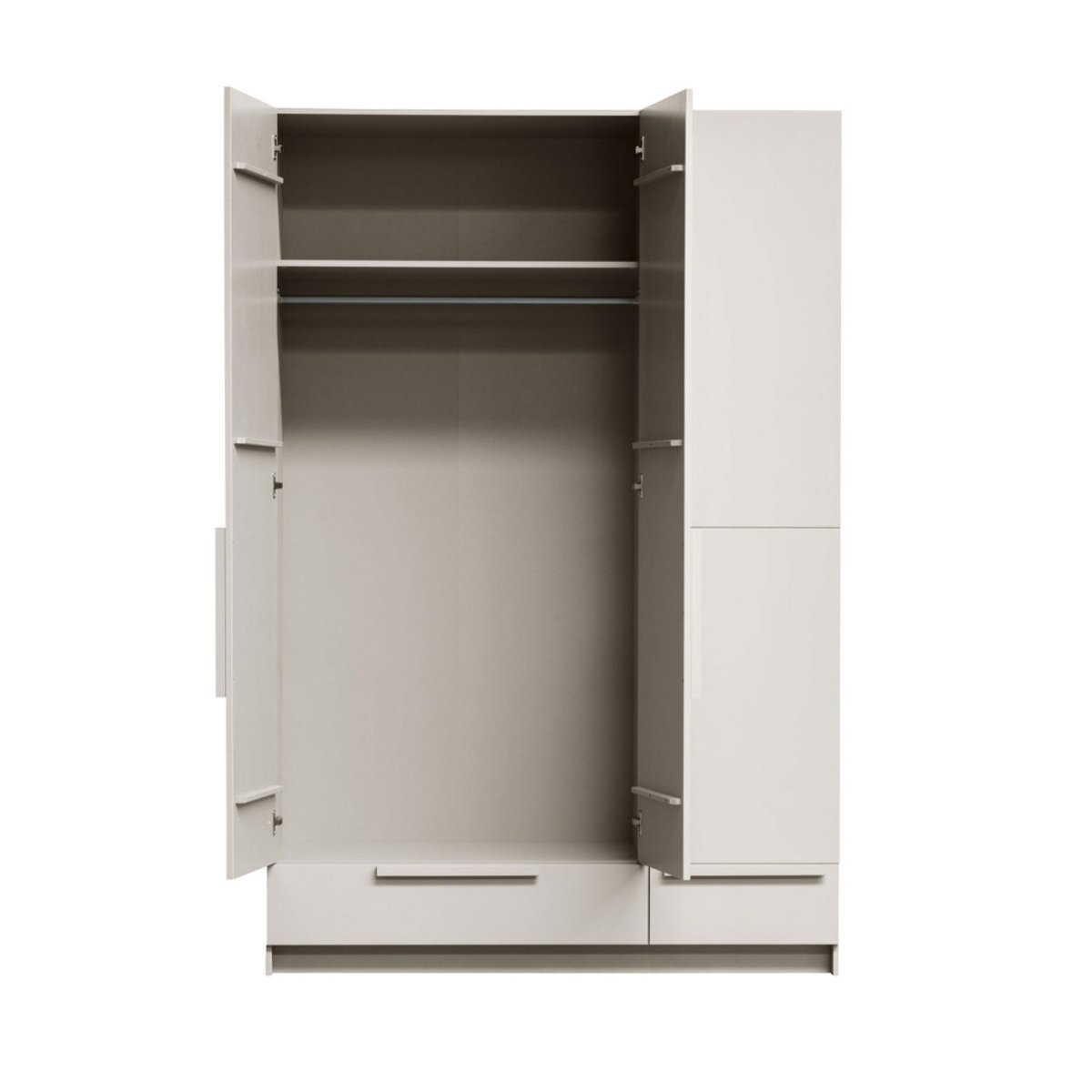 Armoire 3 portes en bois H215cm- PURE beige, WOOOD