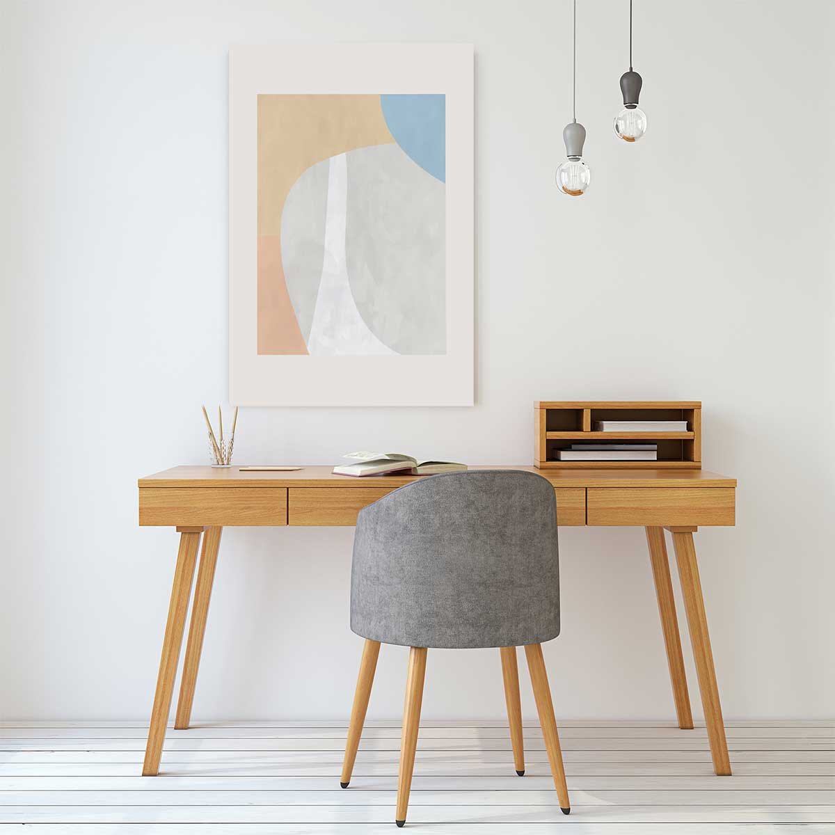 Tableau light beige contempory tableau alu dibond, HEXOA