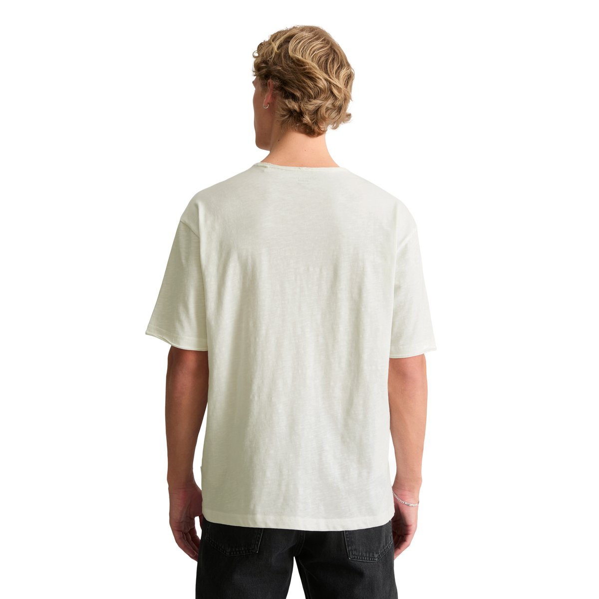 T-shirt DfC relaxed en jersey slub doux blanc, MARC O’POLO DENIM