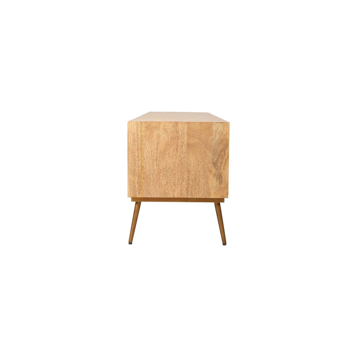 Meuble TV 180 cm bois massif, BRUGES marron clair, BOBOCHIC