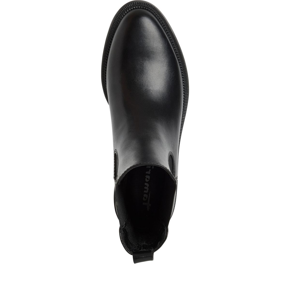 Bottine Chelsea en cuir noir, TAMARIS