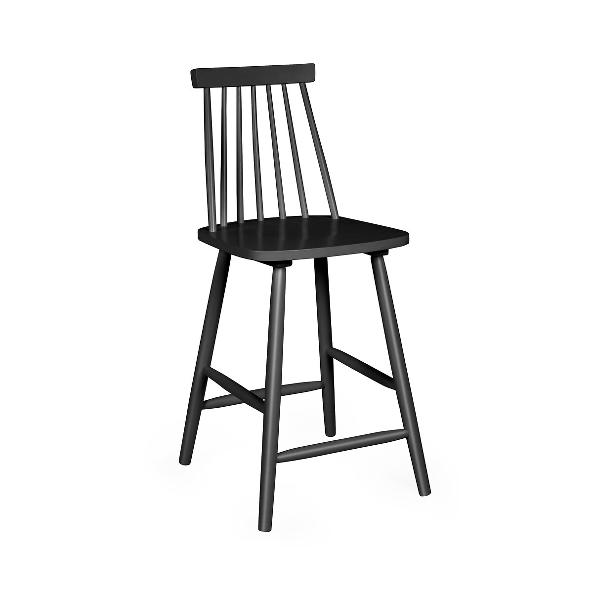 Aveline Spindle Back Solid Wood Bar Stool black, SO'HOME