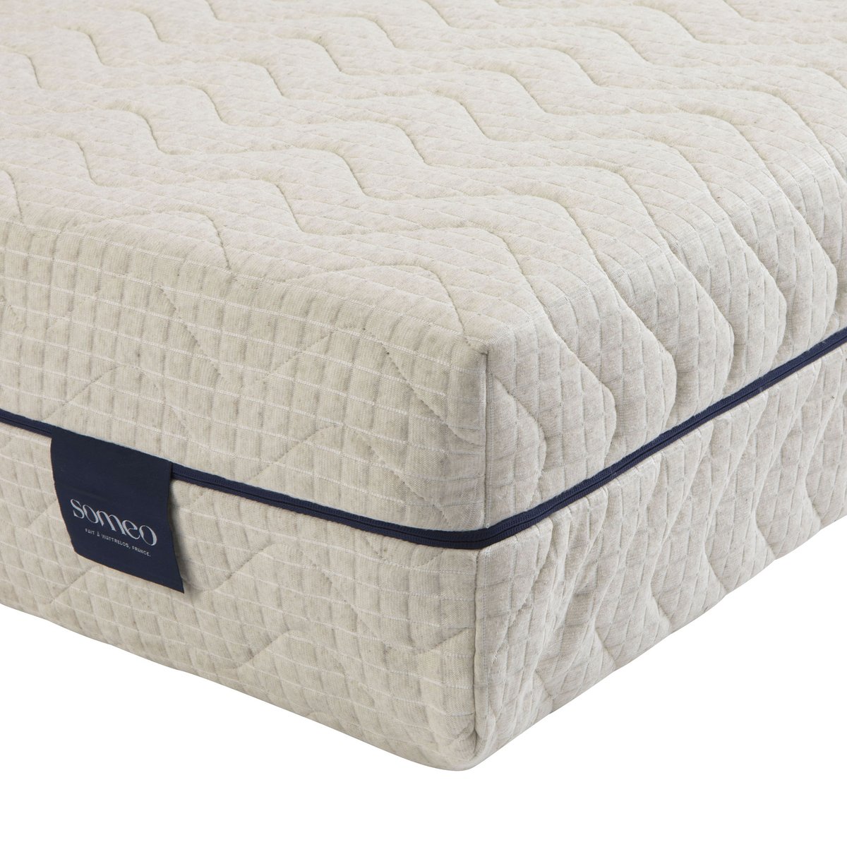 Matelas éco-responsable ressorts et latex naturel Aube 600 ecru, SOMEO