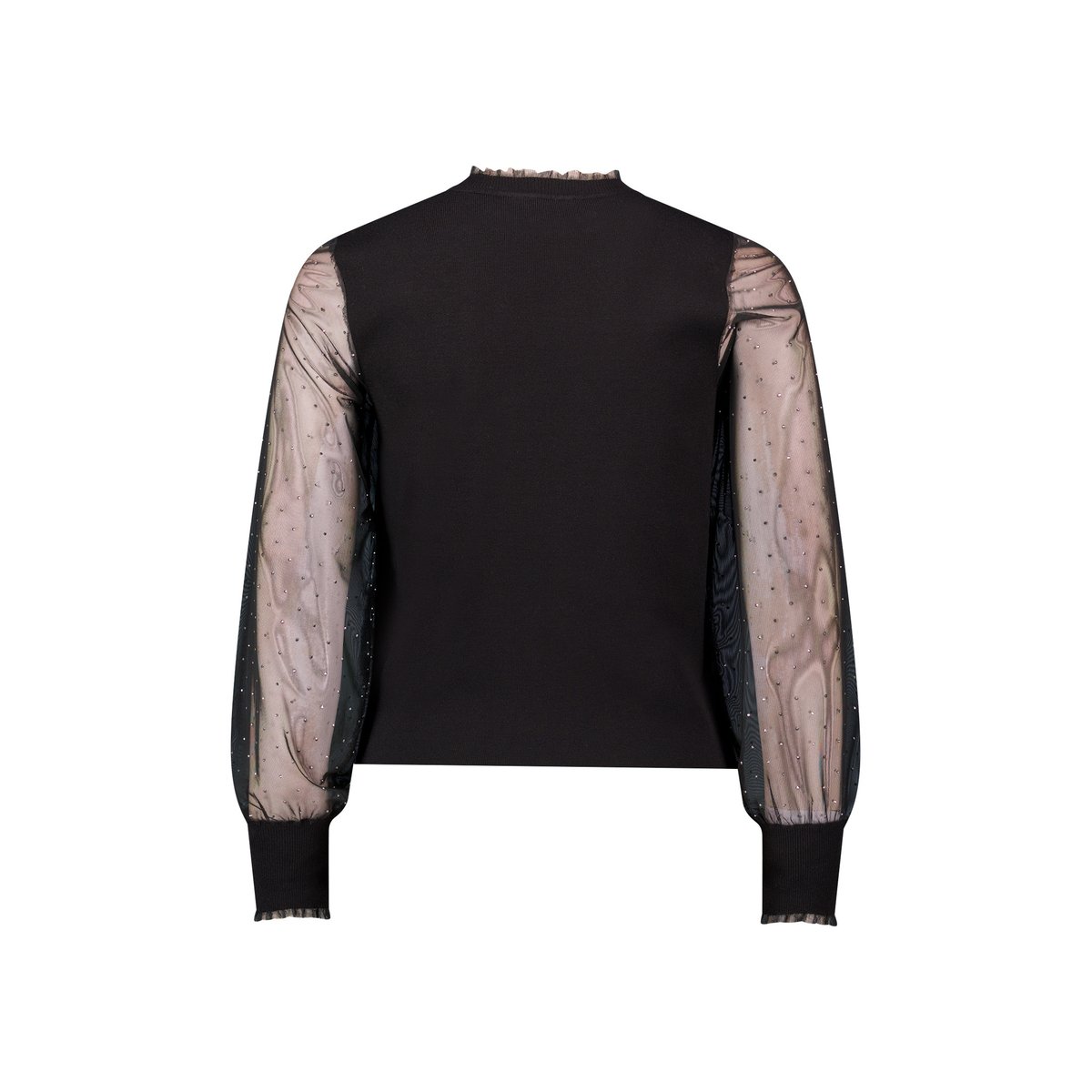 Pull-over en fine maille à strass black beauty, ZERO