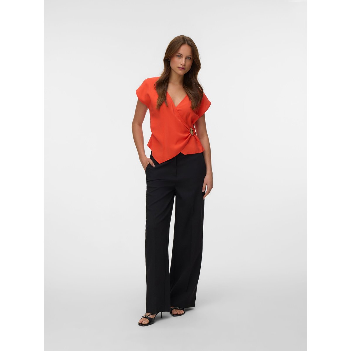 Blouse orange - spicy orange, VERO MODA