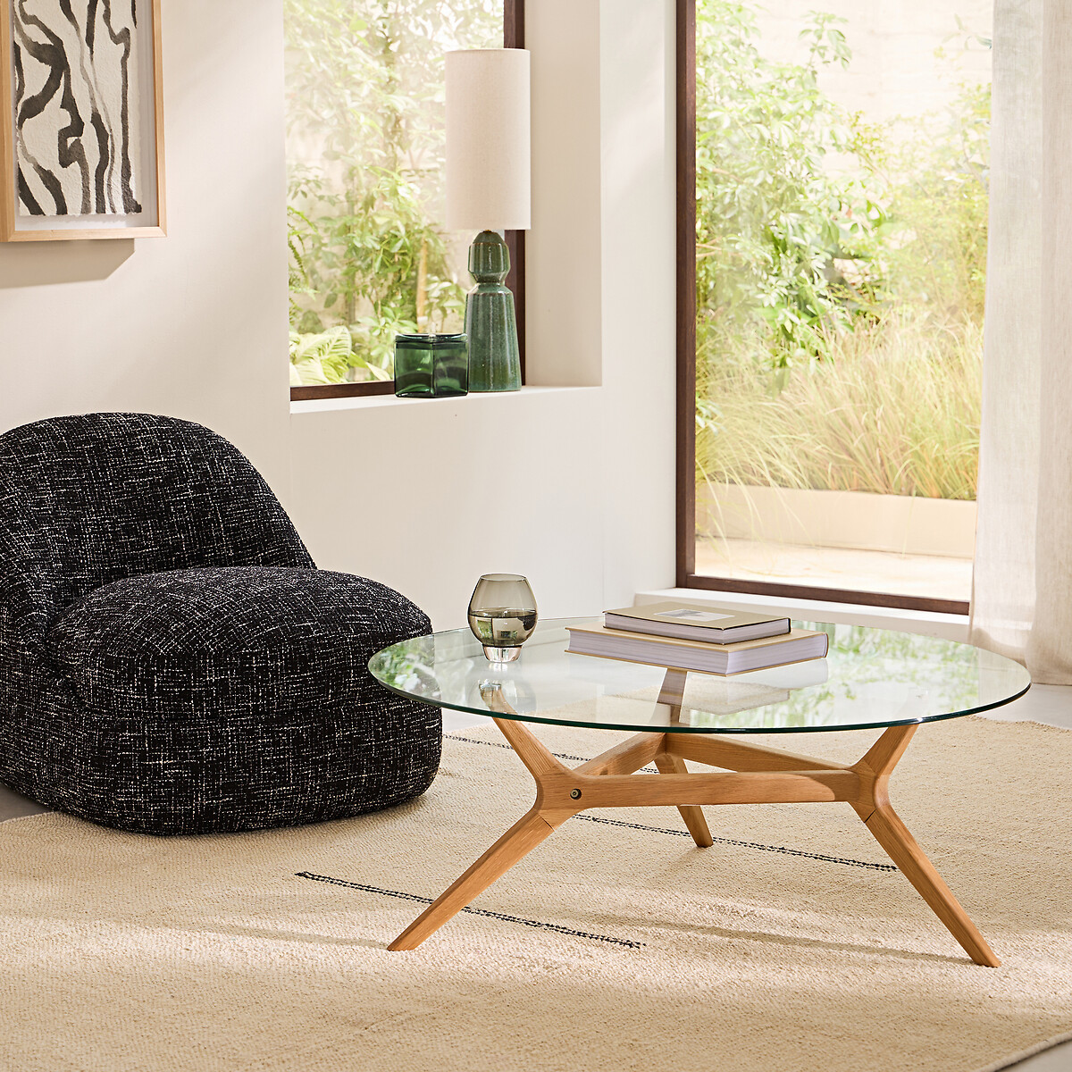 Table basse chêne Ø90 cm, Maricielo chêne naturel, AM.PM