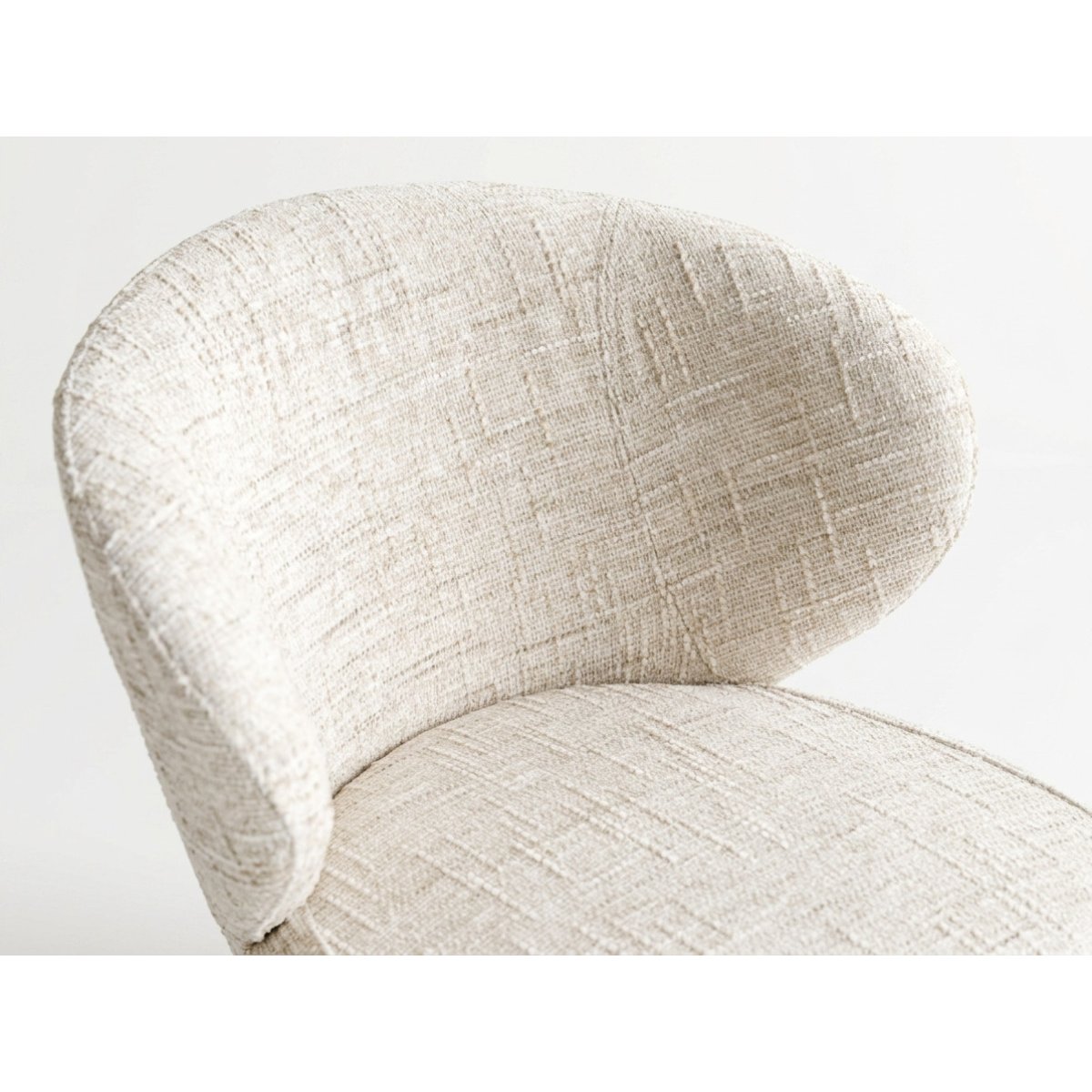 Lot de 2 chaises tissu texturé, ANNE marron clair, BOBOCHIC