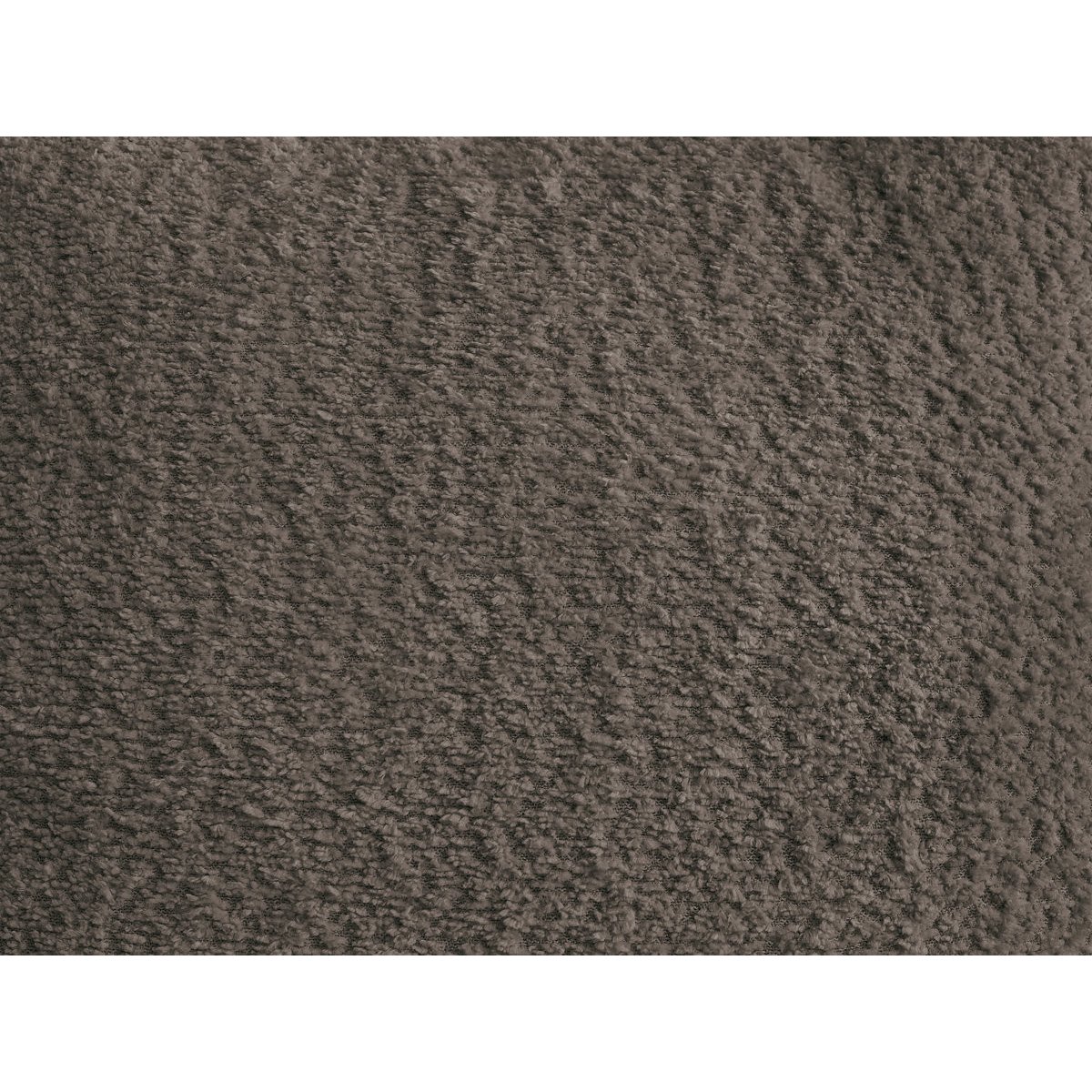 Canapé d'angle convertible 3 places en tissu bouclette avec pouf, MONTAIGNE marron, BOBOCHIC