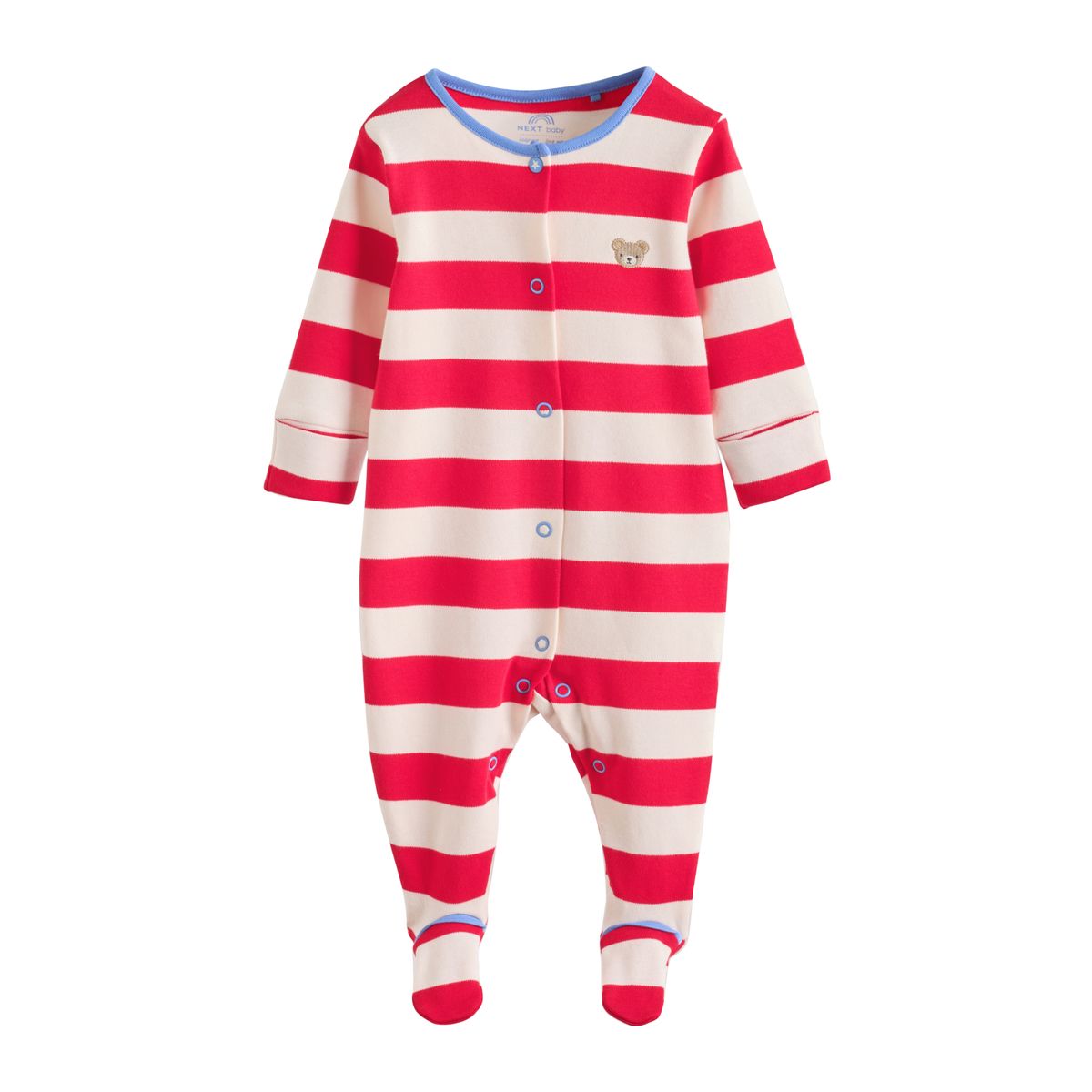 Dors-bien bébé, lot de 3 rayures bleues et rouges, NEXT