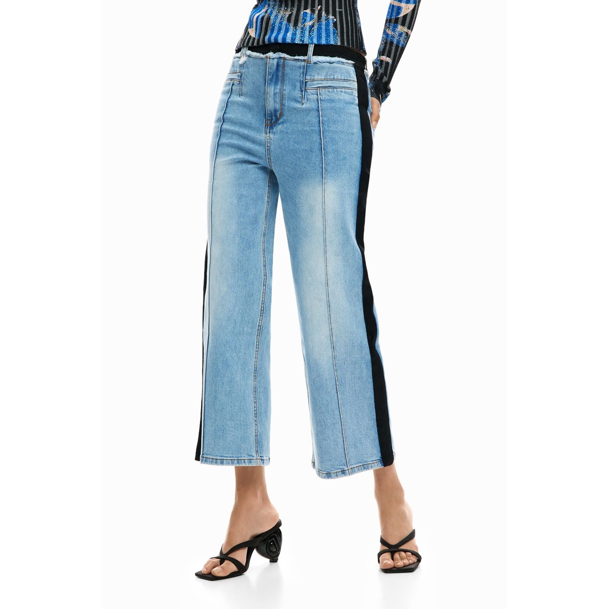 Jean culotte bleu clair, DESIGUAL