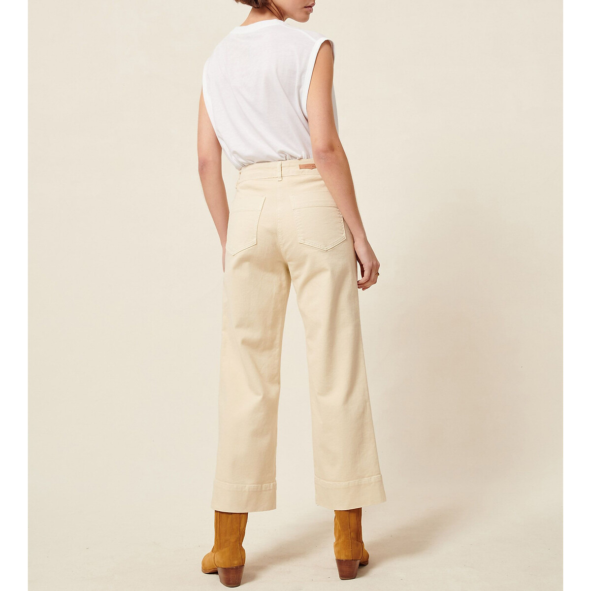 Loose jeans, wijd Seakey O ecru, SESSUN