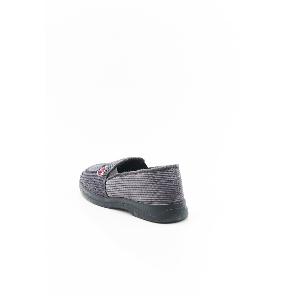 Chaussons en velours côtelé gris, DAMART